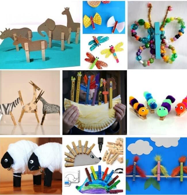 1.9" Pink Wooden Clothes Pins DIY Photo Garland Baby Shower Bag Clips Decorative Clothespins with Jute Twine Pack 50