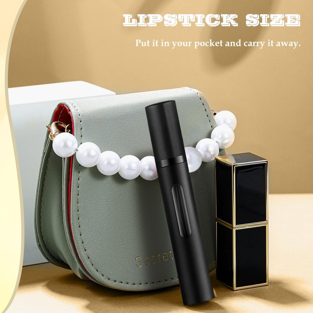 10ml Perfume Atomizer Travel Refillable, 3PCS Perfume Travel Refillable Bottle,Bottom-Filling Fragrances Perfumes Bottle,Mini Cologne Dispenser,Portable Sprayer(Black-Grey-Silver)