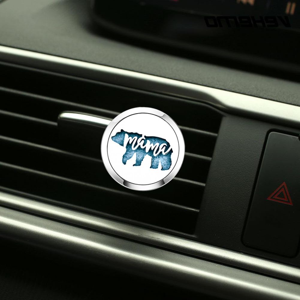 30mm Mama Bear Car Diffuser Vent Clip Essential Oil Aromatherapy Air Freshener Vent Clips Car Accessories for Women