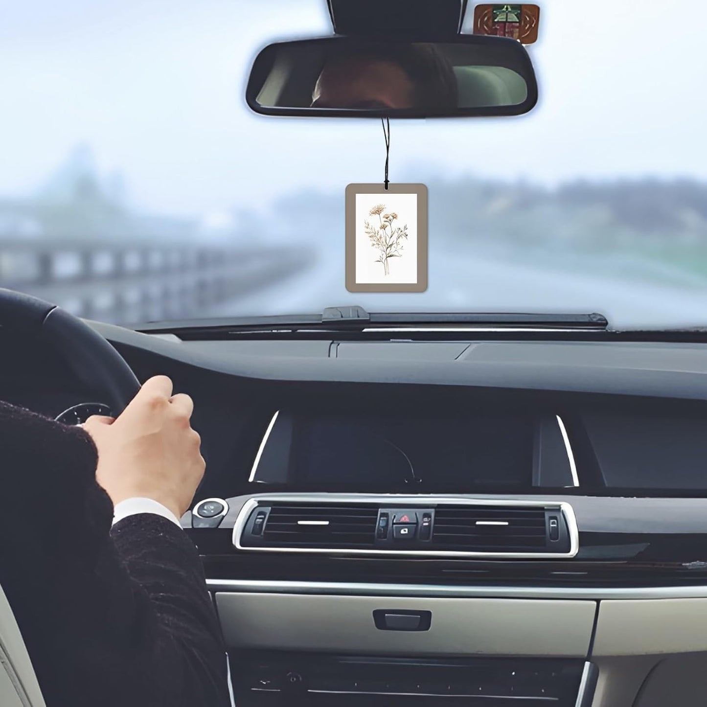 Vintage Rustic Floral Car Air Freshener 4 Pcs, Neutral Cottagecore Flower Hanging Scents Air Freshener for Women Girls Gifts, Retro Floral Scented Car Accessories Decor for Room Closet Drawer