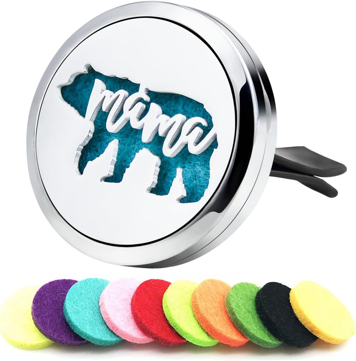 30mm Mama Bear Car Diffuser Vent Clip Essential Oil Aromatherapy Air Freshener Vent Clips Car Accessories for Women