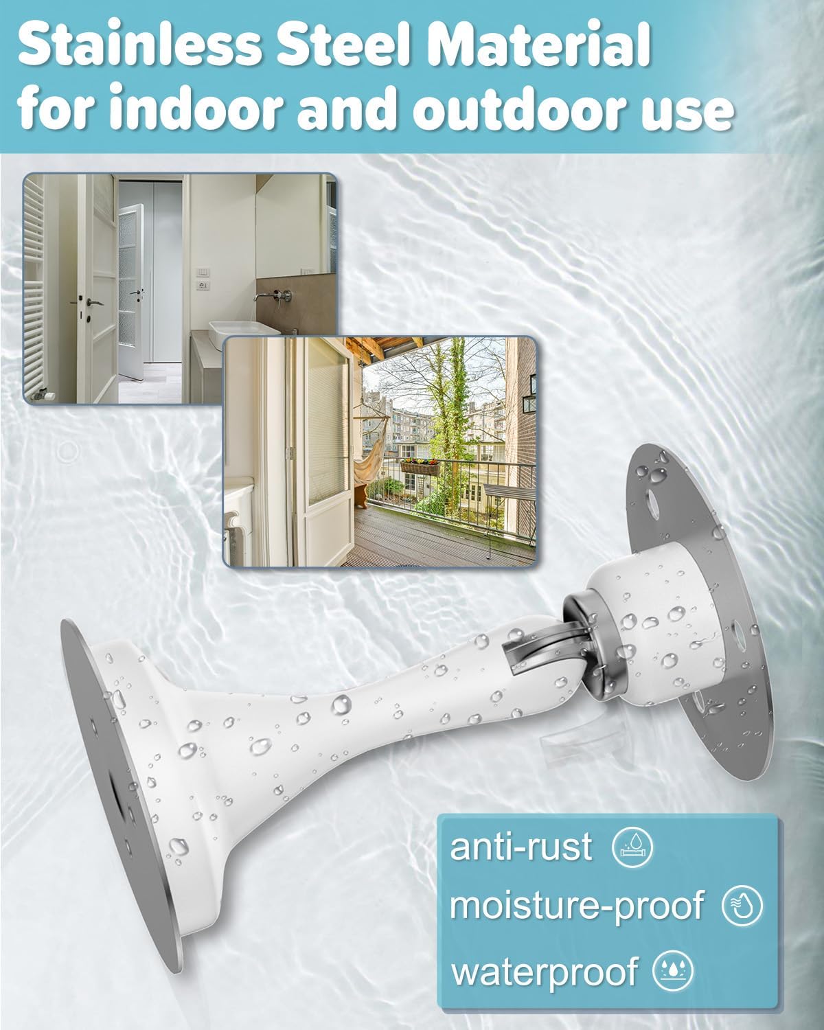 Magnetic Door Stoppers Door Catch - 1 Pack Stainless Steel Heavy Duty Door Stops for Bottom of Door, Wall & Floor Mounting No-Drill Strong Adhesive & Screws, Strong Door Holder to Keep Door Open