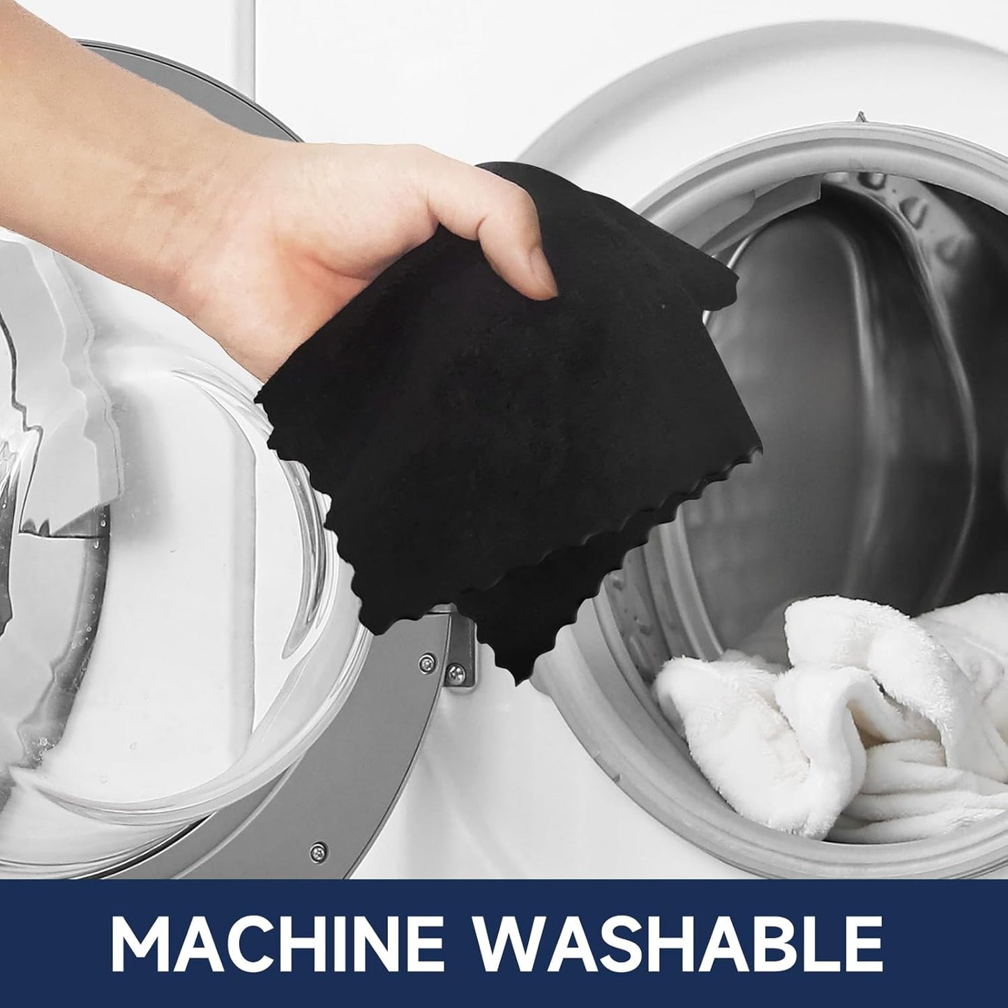 20Pack Microfiber Cleaning Cloth in Bag,Multi-Purpose Reusable Cleaning Wipes Rags,Lint Free,Scratch & Streak-Free Cloth for Car,Small Microfiber Towels for House Wash,12" x 12" (LightGrey)