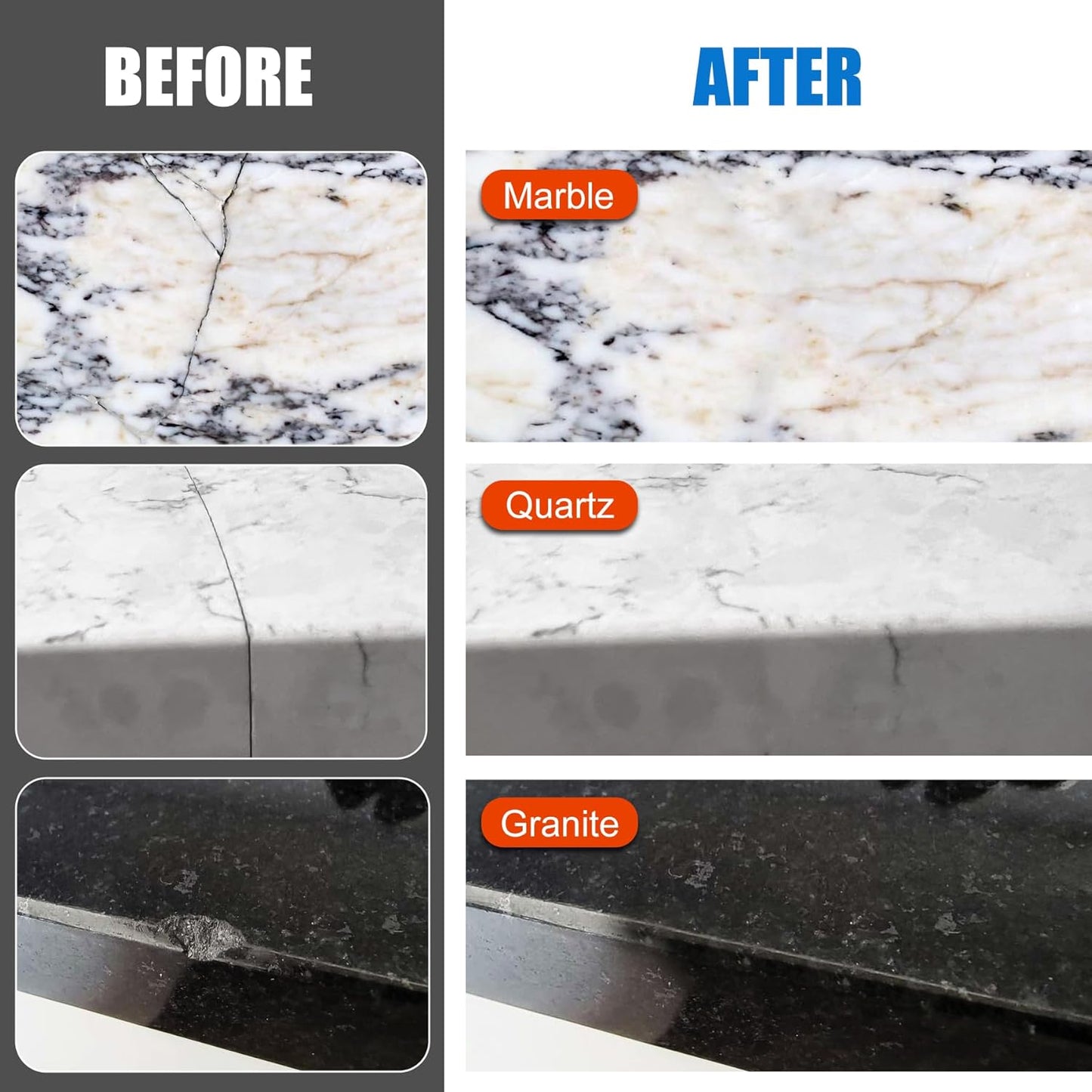 Tile Repair Kit, Ceramic Tile Chip Repair Kit, Porcelain Repair Kit for Ceramic, Tub, Acrylic, Fiberglass, Quartz, Marble and More, Tile Chip Repair Filler for Filling Dents, Cracks, Holes, Scratches