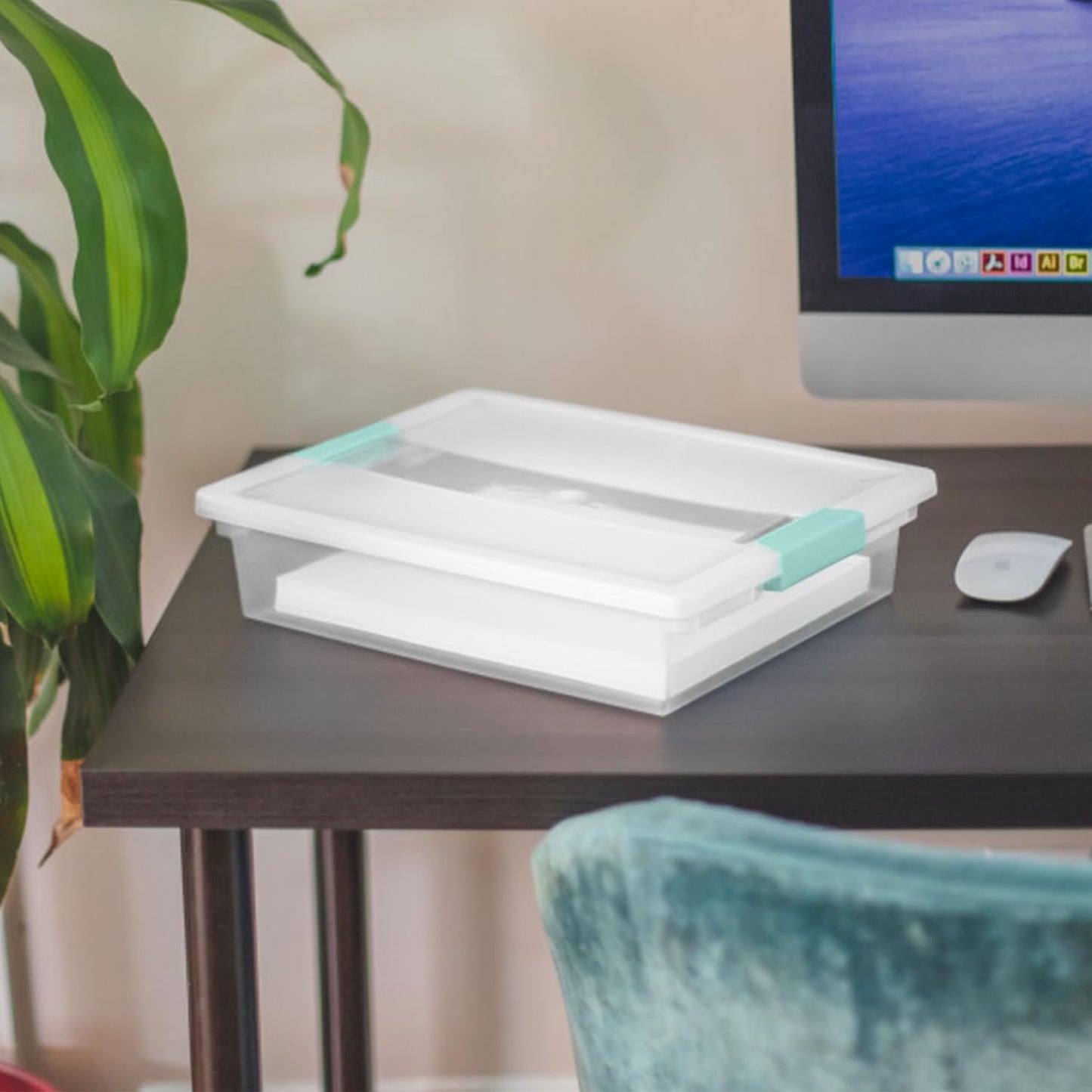 Sterilite 18-Pack Clip Box, Clear Storage for Crafts, Supplies and Office Items, Large