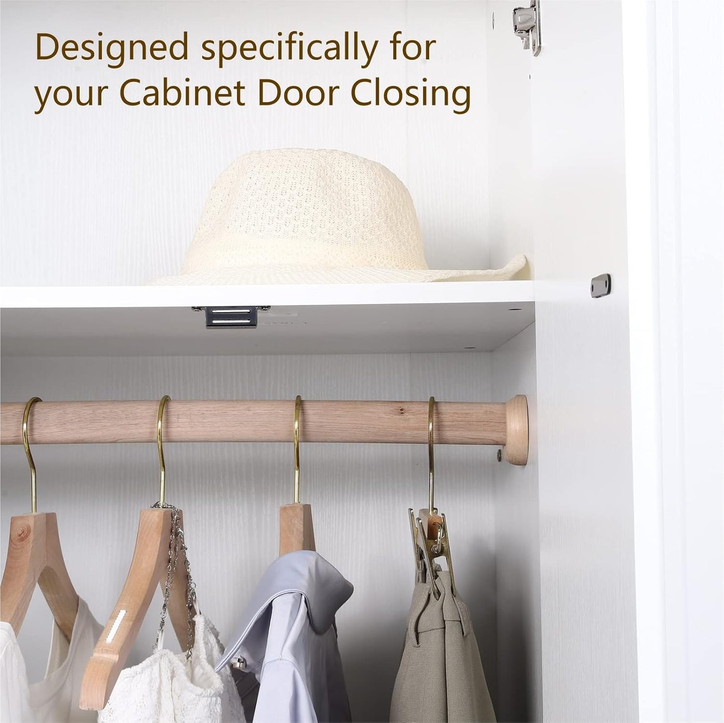 Mousike Cabinet Magnets 30lb Black Door Magnets with Strong Magnetic for Kitchen Cupboard Wardrobe Closet Cabinet Door Drawer Latch 4 Pack