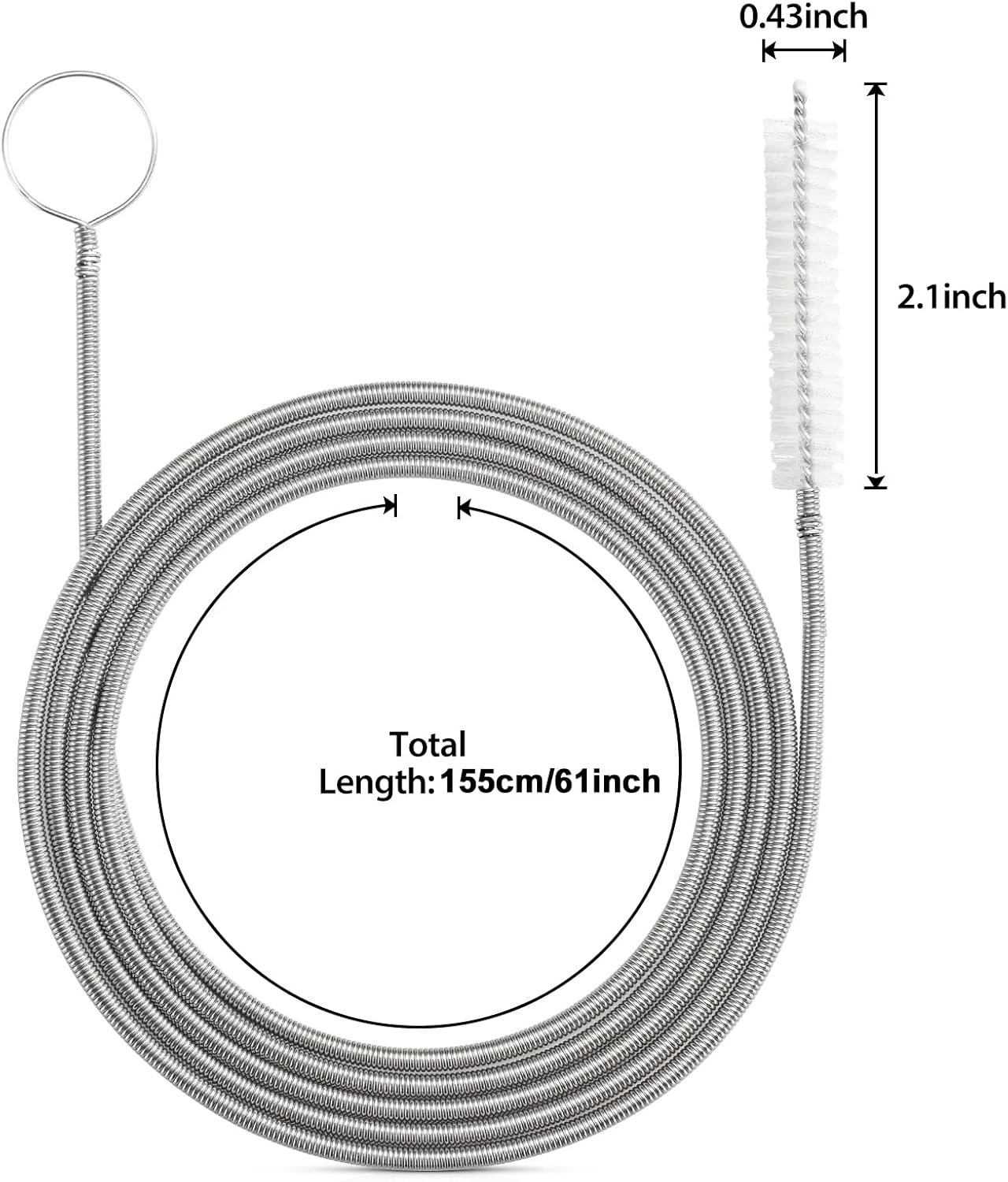 Long Drain Brush Flexible Feeding Tube Brush Slim Cleaning Brush Hose Pipe Brush