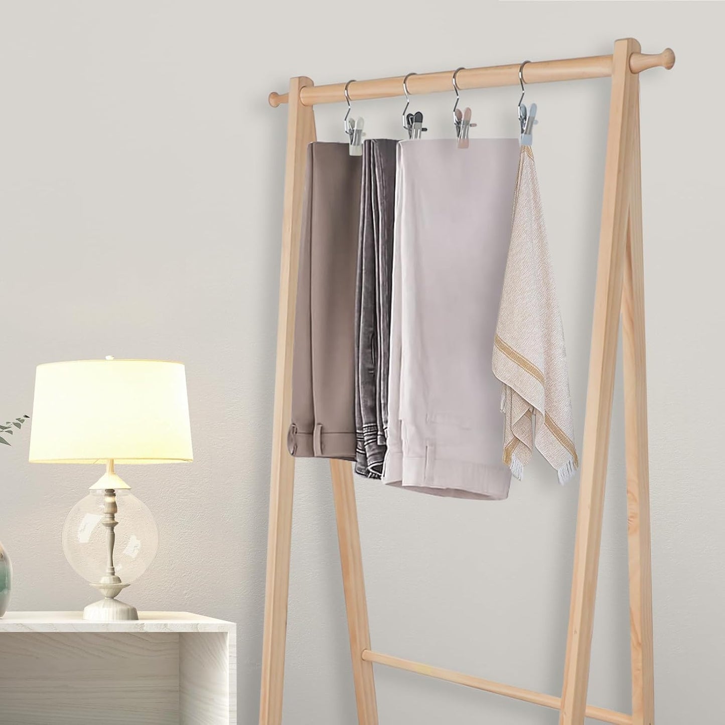 15/30/50Pcs Upgrade Double Head Clamp Dipped Clothespin for Laundry Hooks with Clips, Boot Holder, Hanging Clips, Portable Multifunctional Hangers Single Clip Space Saving for Jeans, Hats (50, Black)