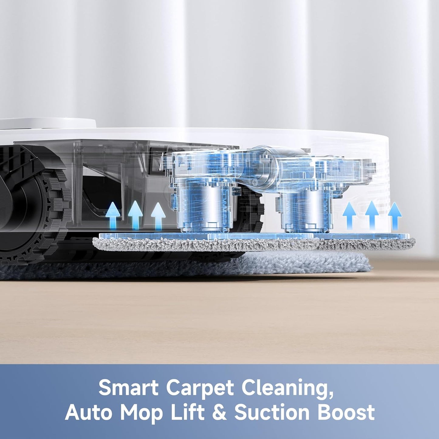 Mova E40 Ultra Robot Vacuum and Mop, 19,000Pa Suction, Extenable & Liftable Mop, All-in-One Station, Auto-Empty, Auto Washing & Hot Air Drying, 360°Obstacle Avoidance, App & Voice Control