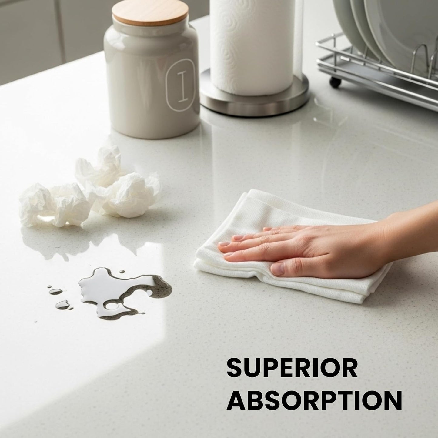 Dish Cloths Cotton| Kitchen Wash Cloth| Shop Towels Absorbent and Lint Free Flour Sack| Dishcloths for Kitchen Washing Dishes|Thick Absorbent Quick Dry Dish Rags | 50 Pack 13"x13" White