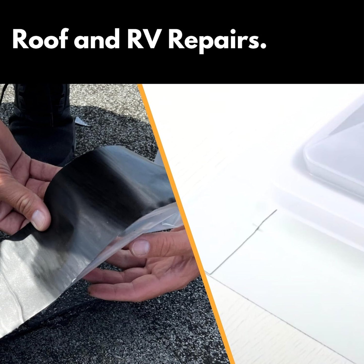 HSS RV Sealant Tape with MicroSealant - Waterproof Commercial Roofing Tape for Roof and RV Repair - UV- & Weatherproof - White - 6 inch x 25 ft.