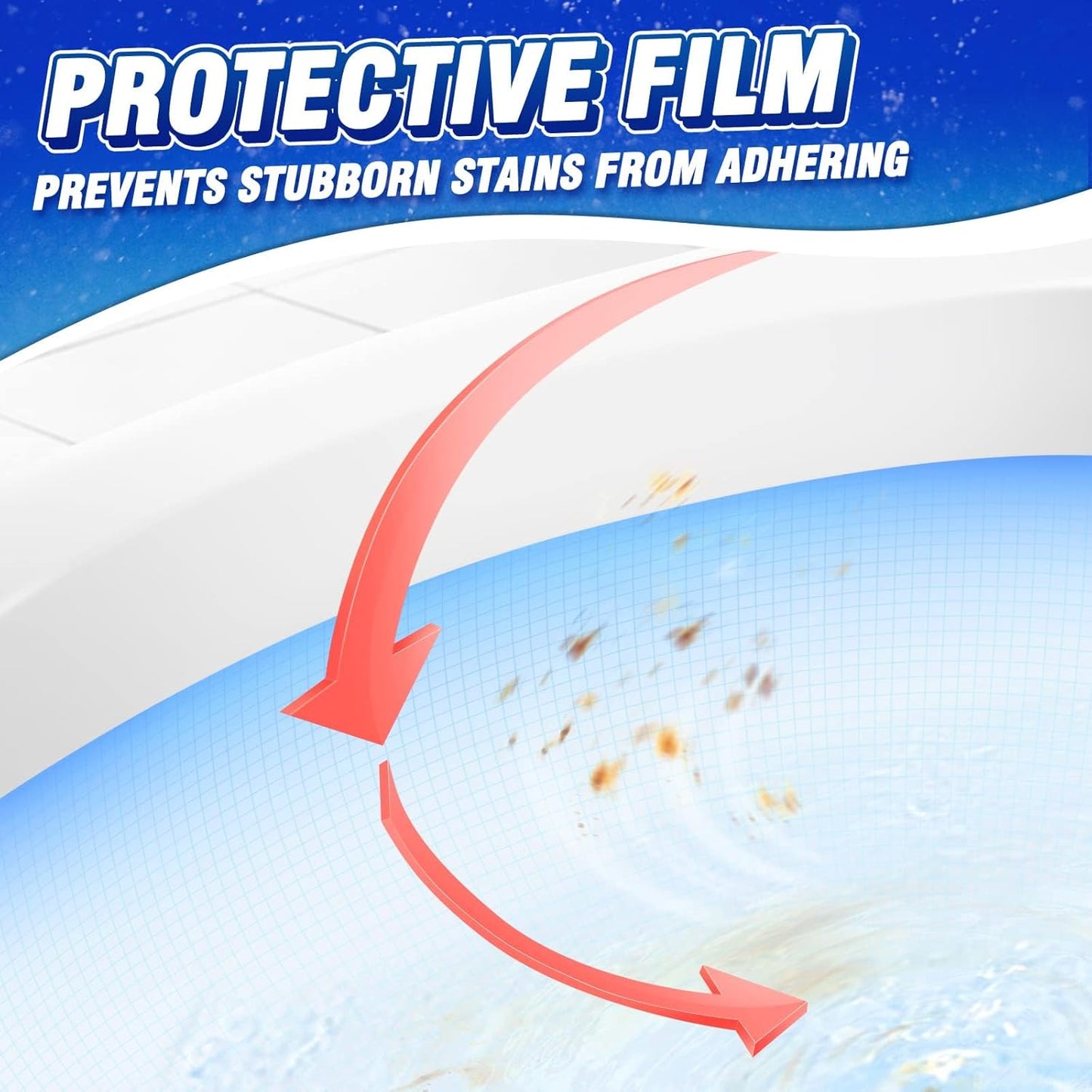 Vacplus Toilet Bowl Cleaners - 6 PACK, Household Toilet Cleaner, Automatic Toilet Bowl Cleaners with Bleach, Sustained-Release Toilet Tank Cleaners for Deodorizing and Descaling, 1.76 Ounces Each