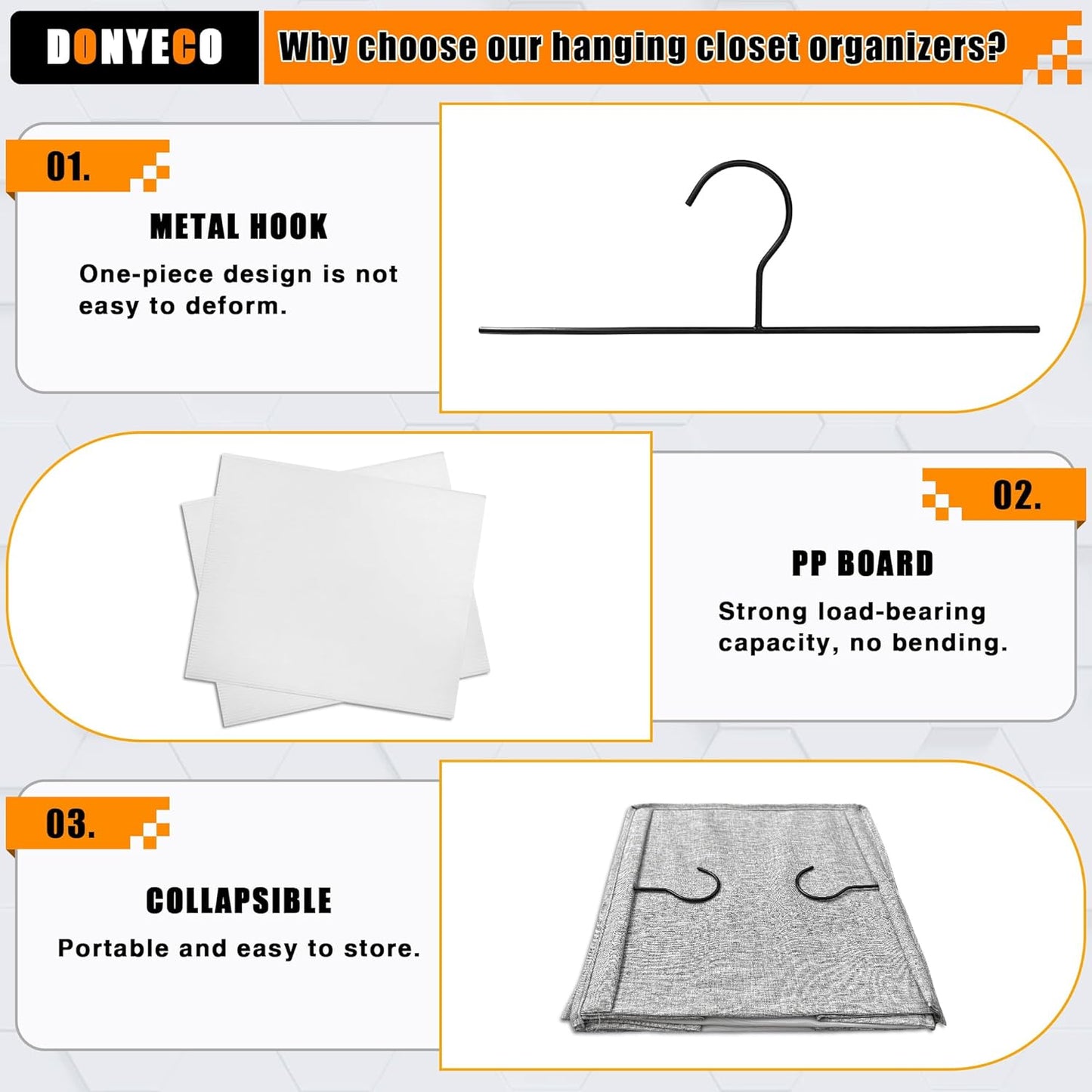 6-Shelf Hanging Storage Closet Organizer, Linen Rv Storage and Organization for Wardrobe, Inside, Camper Accessories, Nursery, Baby Room