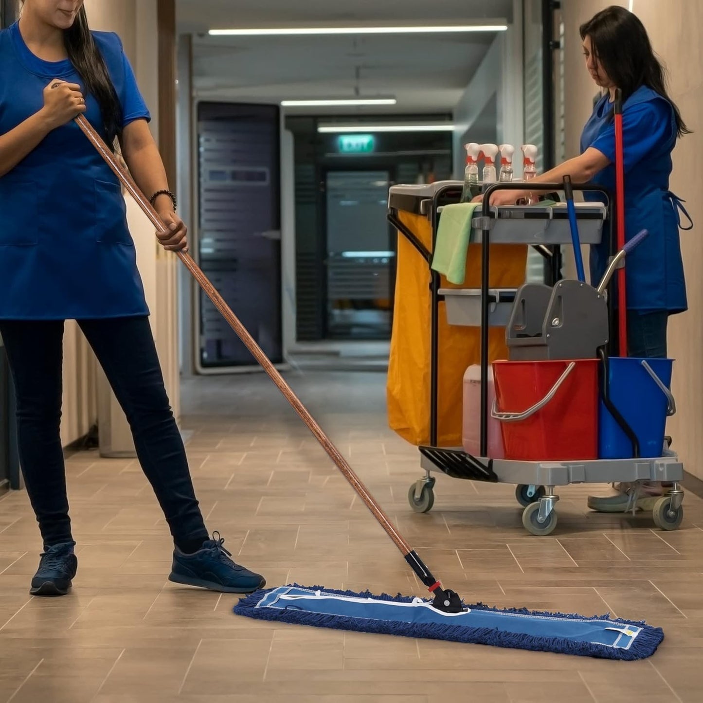 Matthew Cleaning 36'' Industrial Strength Cotton Dust Mop Refill Washable Replacement Heads for Residential & Commercial Use Fit Standard Dust Mop Frames, Hardwood, Laminate, Concrete Floors 1 Pack