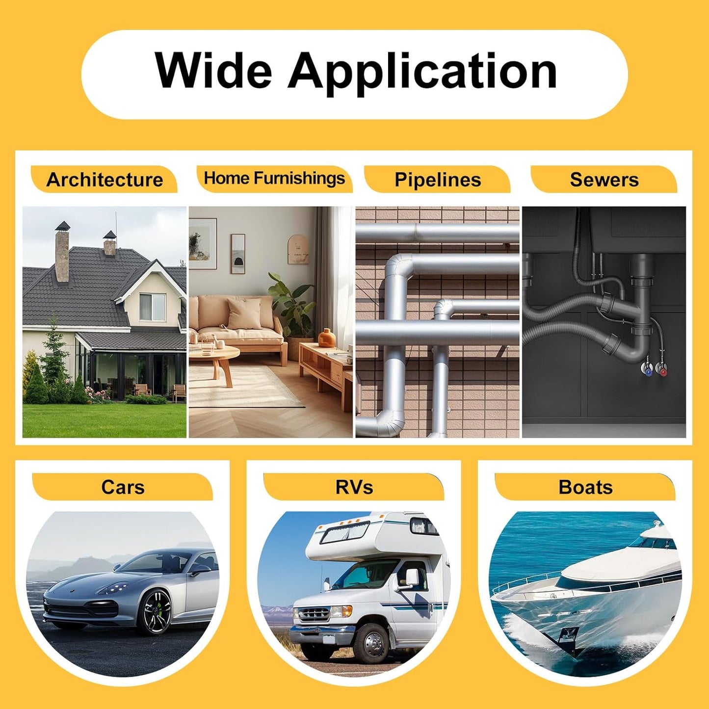 RV Roof Sealant Tape Black, 2 Inch x 50 Feet RV Repair Roof Sealer Seal Tape UV-Resistant Waterproof Sealant Tape for RV Repair, Camper, Trailer, Boat Sealing, Leaking Roof, Window