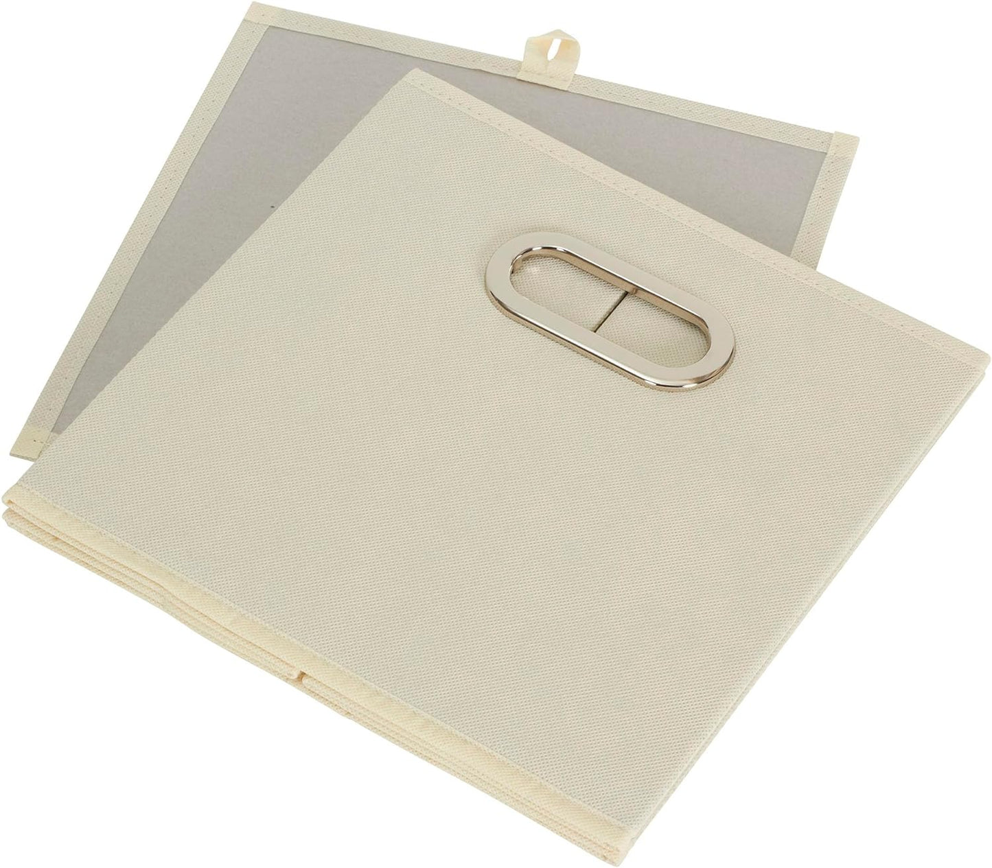 Household Essentials 82-1 Foldable Fabric Storage Bins | Set of 6 Cubby Cubes with Handles | Natural