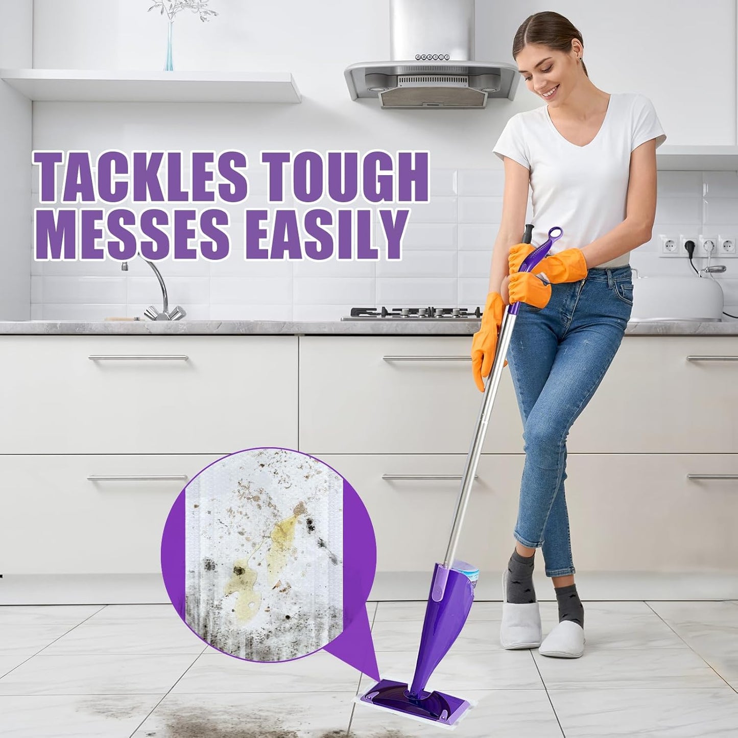 42Count Disposable Wet Pads Refill for Swiffer Wet Jet Spray Mop,Wet Jet Pads for All Floor Types,Disposable Multi Surface Wet Jet Hardwood Floor Cleaner for swiffer Wet Pads Refill