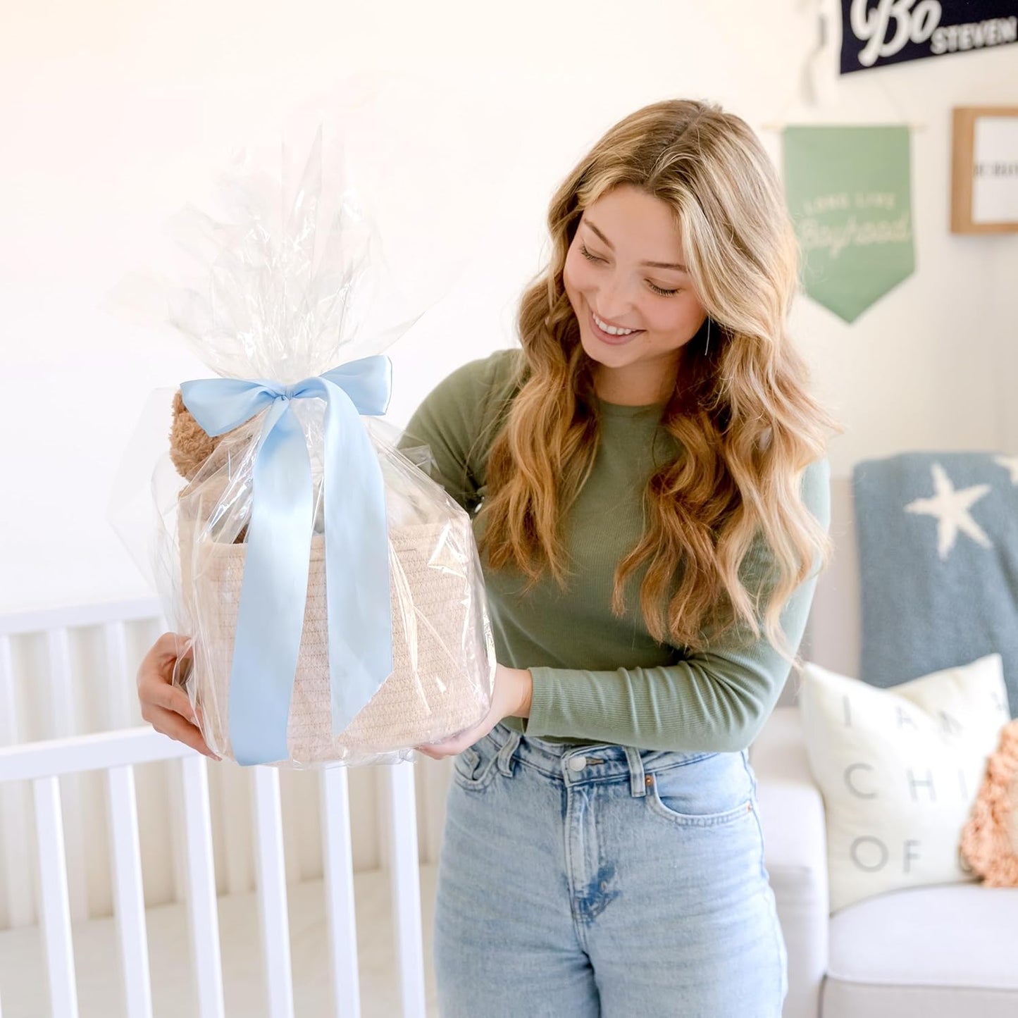 NaturalCozy Storage Cubes 9”x9”x7”Cotton Rope Woven Baskets for Organizing 3-Pack | 9 Inch Cube Storage Bin | Small Basket for Shelf Nursery, Pantry, Decorative Plant, Bathroom Closet, Toy Gift