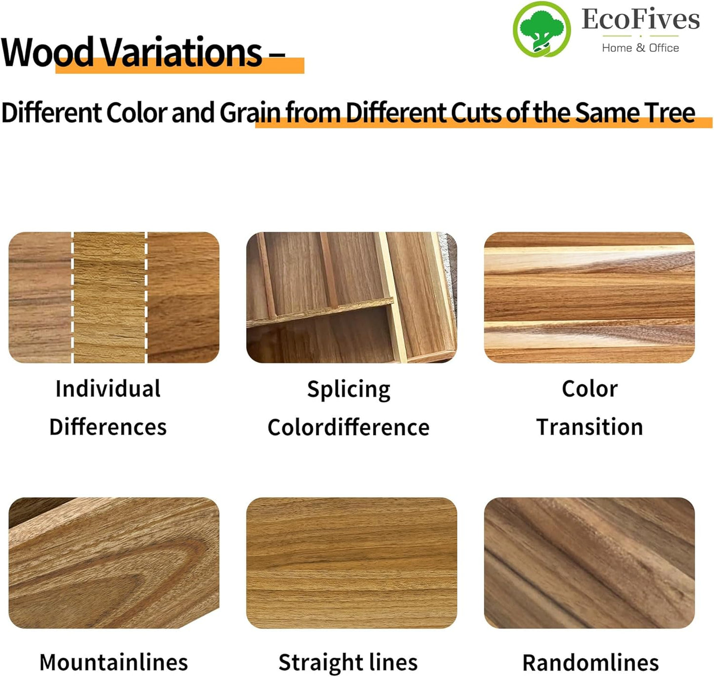 Luxury Acacia Kitchen Drawer Organizer - Silverware Organizer - Utensil Holder and Cutlery Tray with Grooved Drawer Dividers for Flatware and Kitchen Utensils (6 Slot)