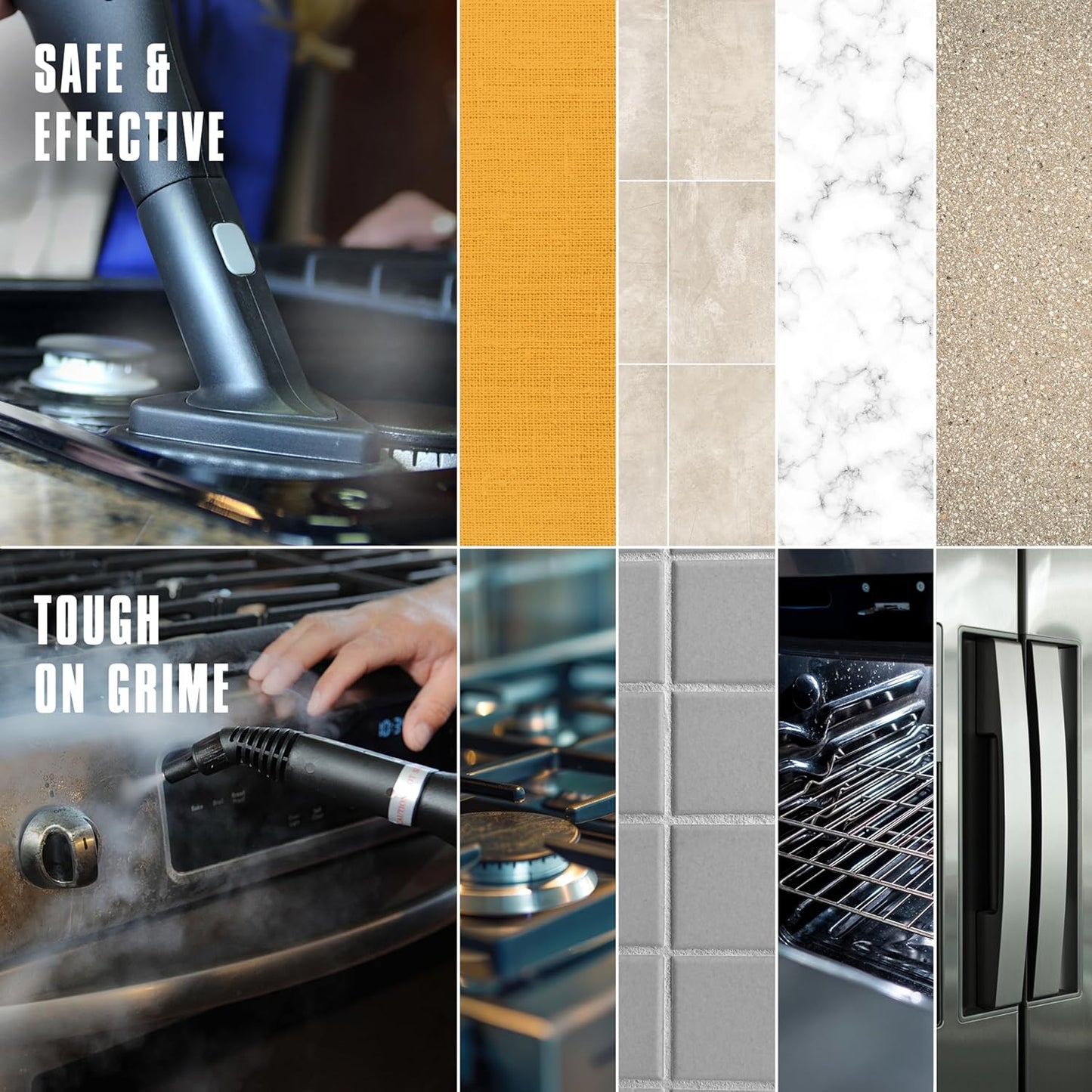 McCulloch MC1275 Heavy-Duty Steam Cleaner, 45 Minute Runtime, 18 Accessories: Mop Head, Brushes, & More - Built for Home, Tile, Grout, Carpet, Furniture, & Personal Car Detailing