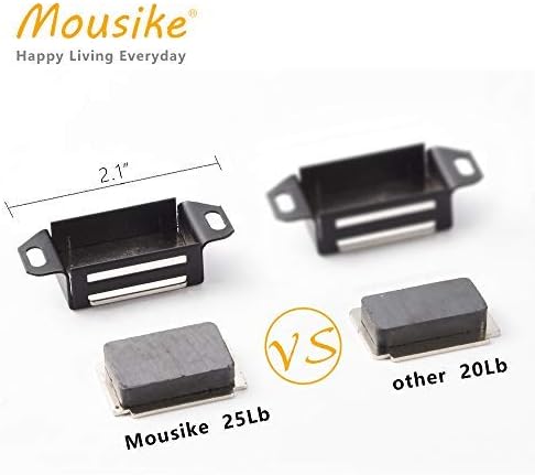Mousike Cabinet Magnets 30lb Black Door Magnets with Strong Magnetic for Kitchen Cupboard Wardrobe Closet Cabinet Door Drawer Latch 16 Pack
