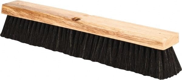 PRO SOURCE Horsehair Push Broom Head with Threaded Wood Block: 18 inch Wide