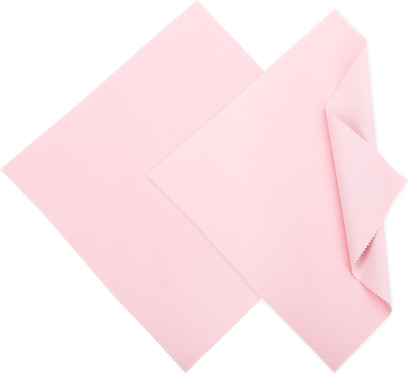 MECCANIXITY Jewelry Polishing Cloth 11.8x11.8 Inch Silver Polish Cleaning Cloths Jewelry Cleaner for Gold, Rings, Necklaces, Diamond, Bracelets, Pack of 2 (Pink）