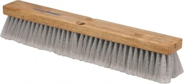 PRO SOURCE Fine-Sweep Push Broom Head with Threaded Wood Block: 18 inch Wide