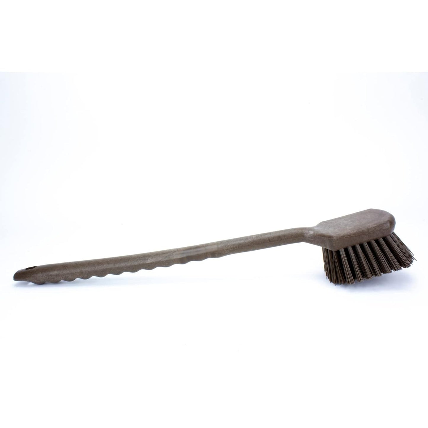 SPARTA 40501EC01 Plastic Large Scrub Brush, Kitchen Brush, Utility Brush With Long Handle For Cleaning, 20 Inches, Brown