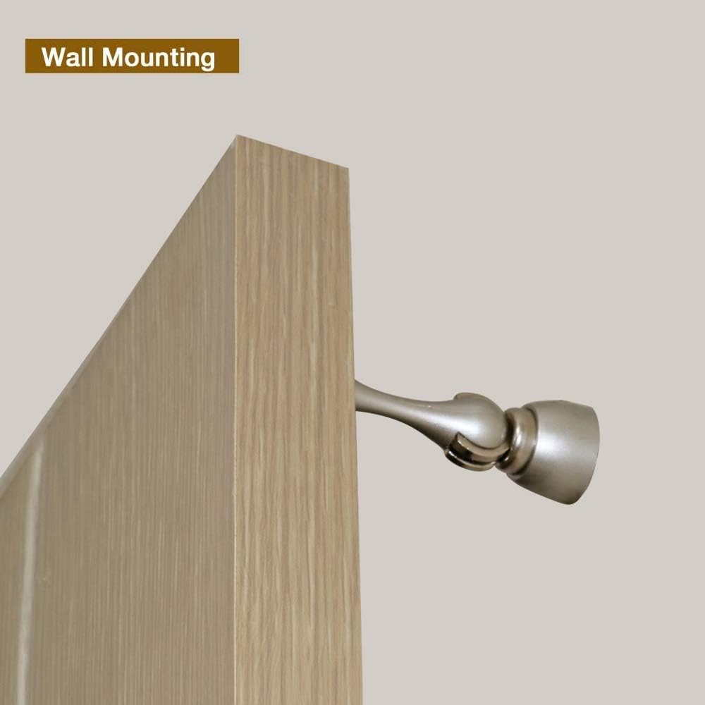 Magnetic Door Stop, Stainless Steel, Magnetic Door Catch, Door Holder, Door Stops, Wall Mounted, Floor Mounted, Door Banging Prevention (Large x 2pack, Black)