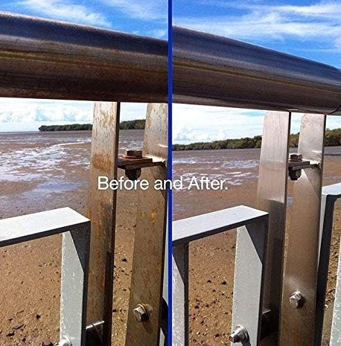 Heavy-Duty Rust Stain Remover for Industrial Use on Metal Surfaces Including Stainless Steel. Our Cleaner and Stainless Steel Rust Remover Gel Needs No Scrubbing, Simply Apply and Rinse off (17 oz)