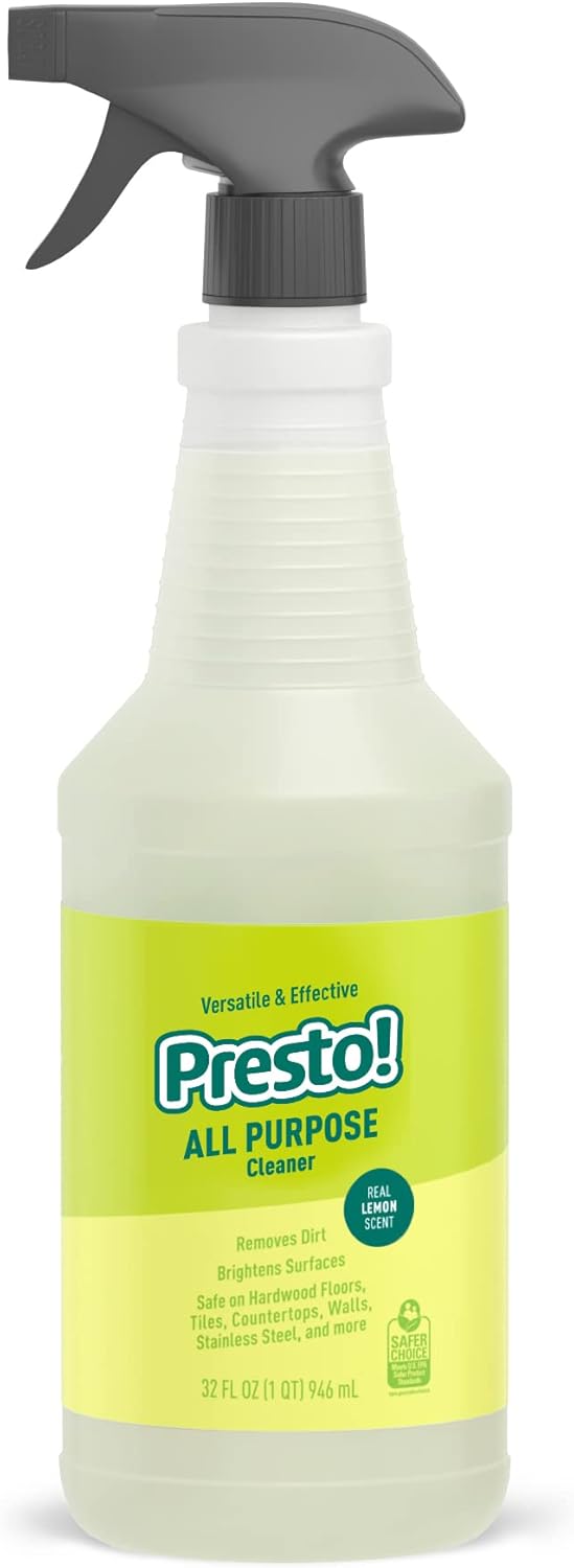 Amazon Brand – Presto! All Purpose Cleaner, Lemon Scent, 32 fl oz, Pack of 2