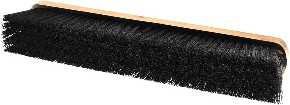 PRO SOURCE 18" Push Broom Head: Poly Bristles, Threaded Wood Block