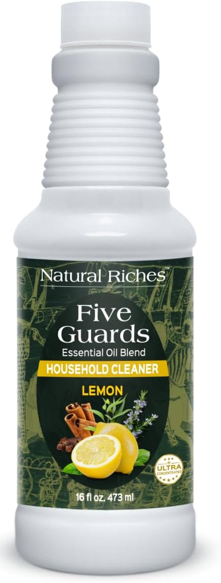 Natural Riches Household Cleaner Concentrate Five Guards Lemon scent from The Tales of French stories of Thieves Essential oil Blend household cleaner - 16 fl oz