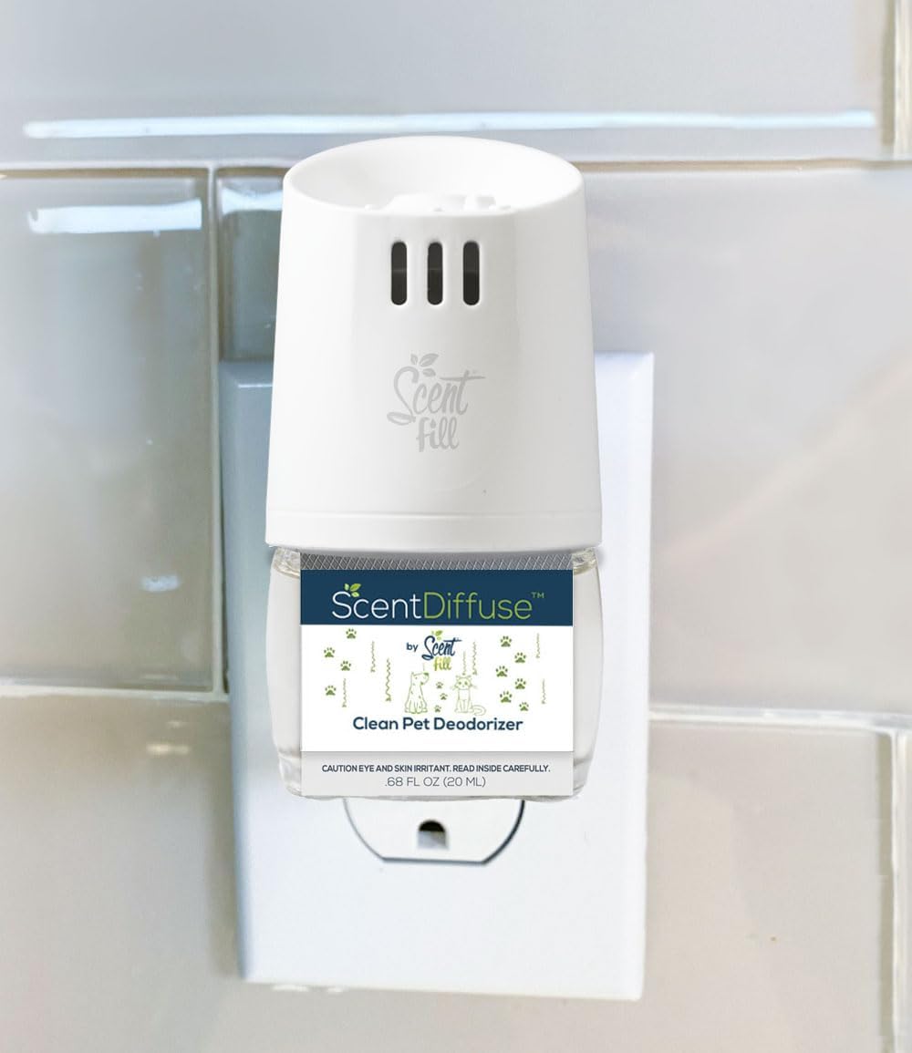 Scent Fill Clean Pet Plug in Air Freshener, 4 Scented Oil Refills