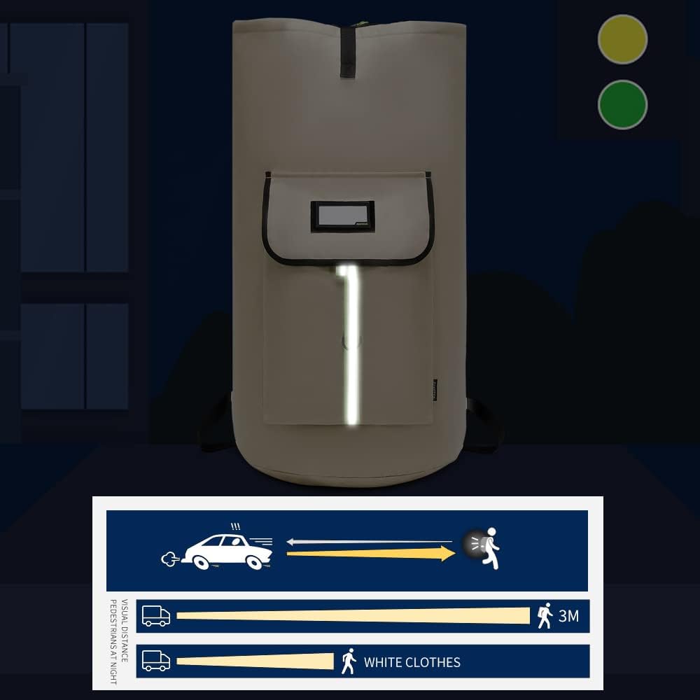 laundry bag backpack,extra-large heavy duty laundry bags,laundry backpack for college students,drawstring closure (Khaki laundry bag)