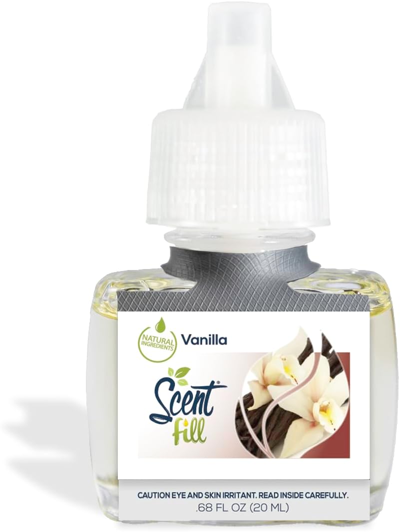 Scent Fill Vanilla Plug in Air Freshener, Scented Oil Refills, 2 Refills + Diffuser