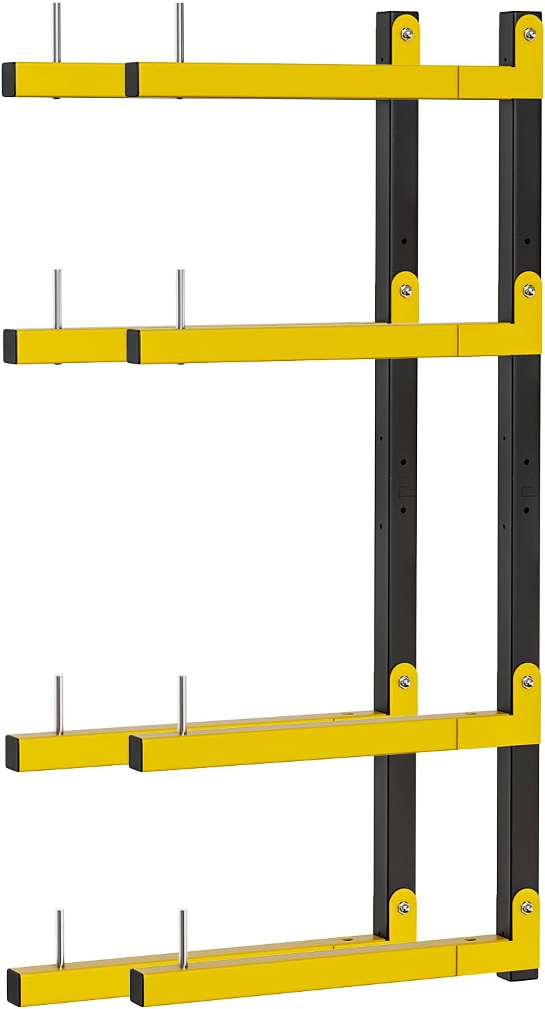 Lumber Storage Rack, Upgrade Cantilever Folding Lumber Rack Wall Mount, Metal 8 Level 32 Inch Plywood Scrap Wood Storage Rack