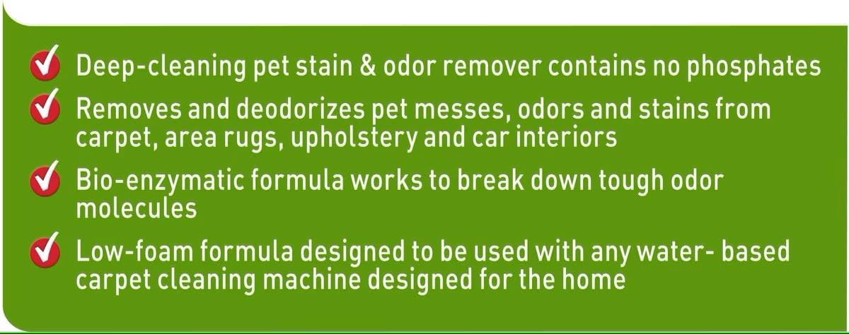 Nature’s Miracle Carpet Shampoo, Deep-Cleaning Pet Stain And Odor Remover, 64 Ounces