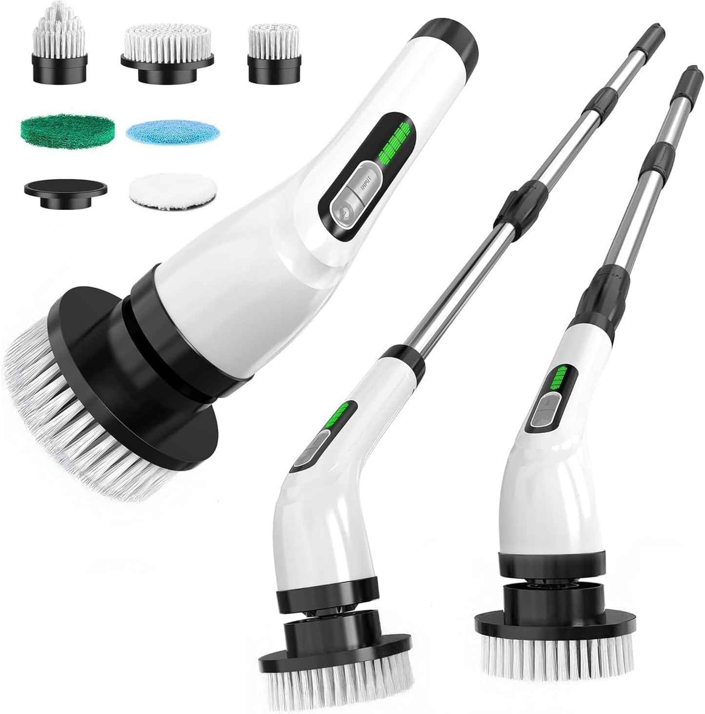 Electric Spin Scrubber for Cleaning Bathroom: Cordless Power Shower Scrubber - Electric Cleaning Brush for Tile Tub