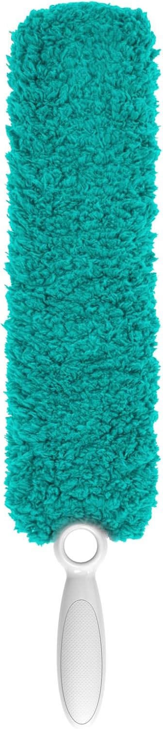 Duster Cleaning, Dusters for Cleaning with Washable Microfiber Head, Handheld Duster, Dusting Wand Cleaning Tool for Office, Car, Window, Furniture, Ceiling Fan-Green