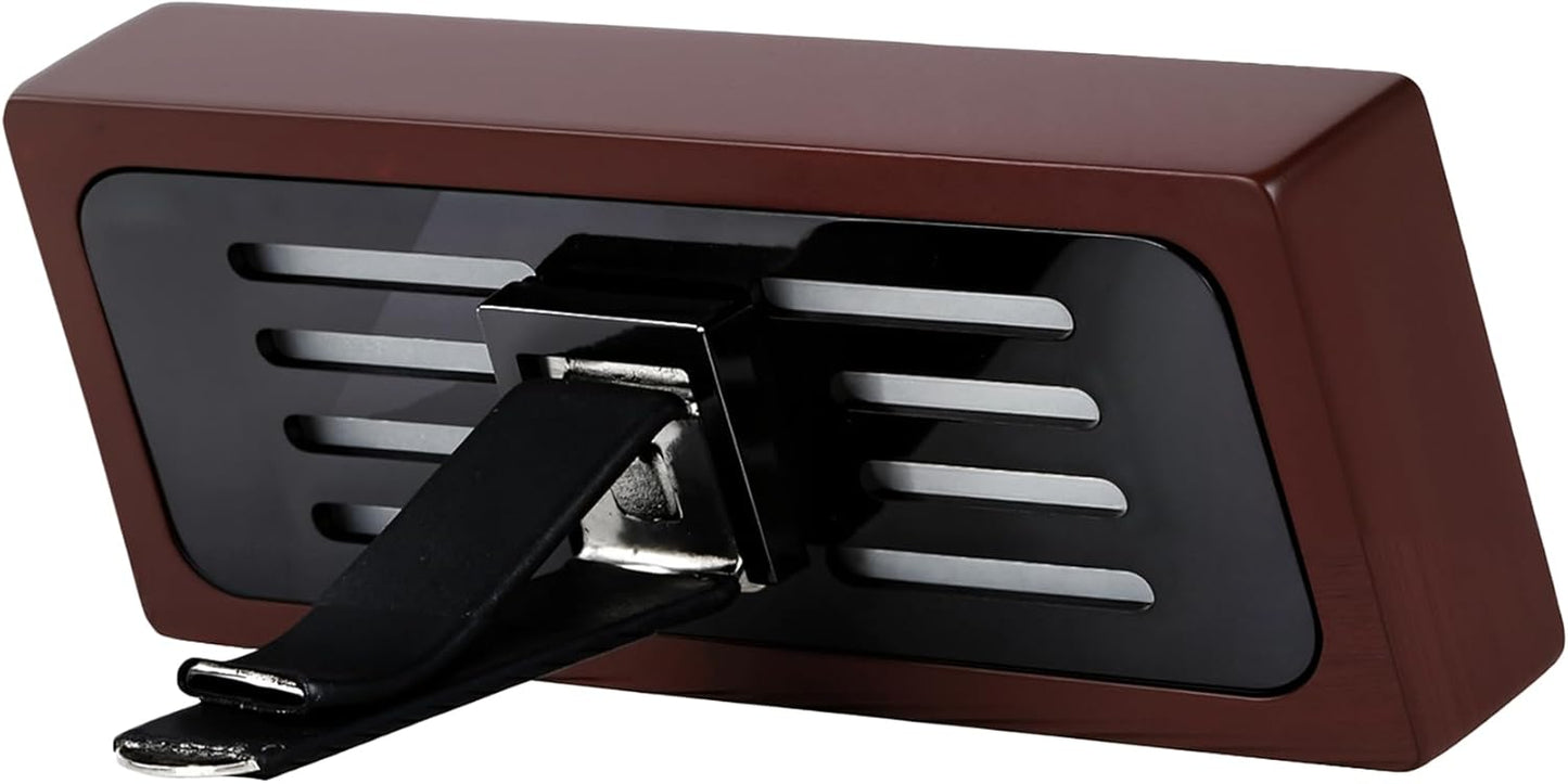 4 Refreshing Scent Bags Wood Car Air Freshener Vent Clip (Darkwood, Sun-Kissed)- Natural Scent Diffuser for Car, Truck & SUV Premium Essential Oil Starter Kit Gift for Men & Women