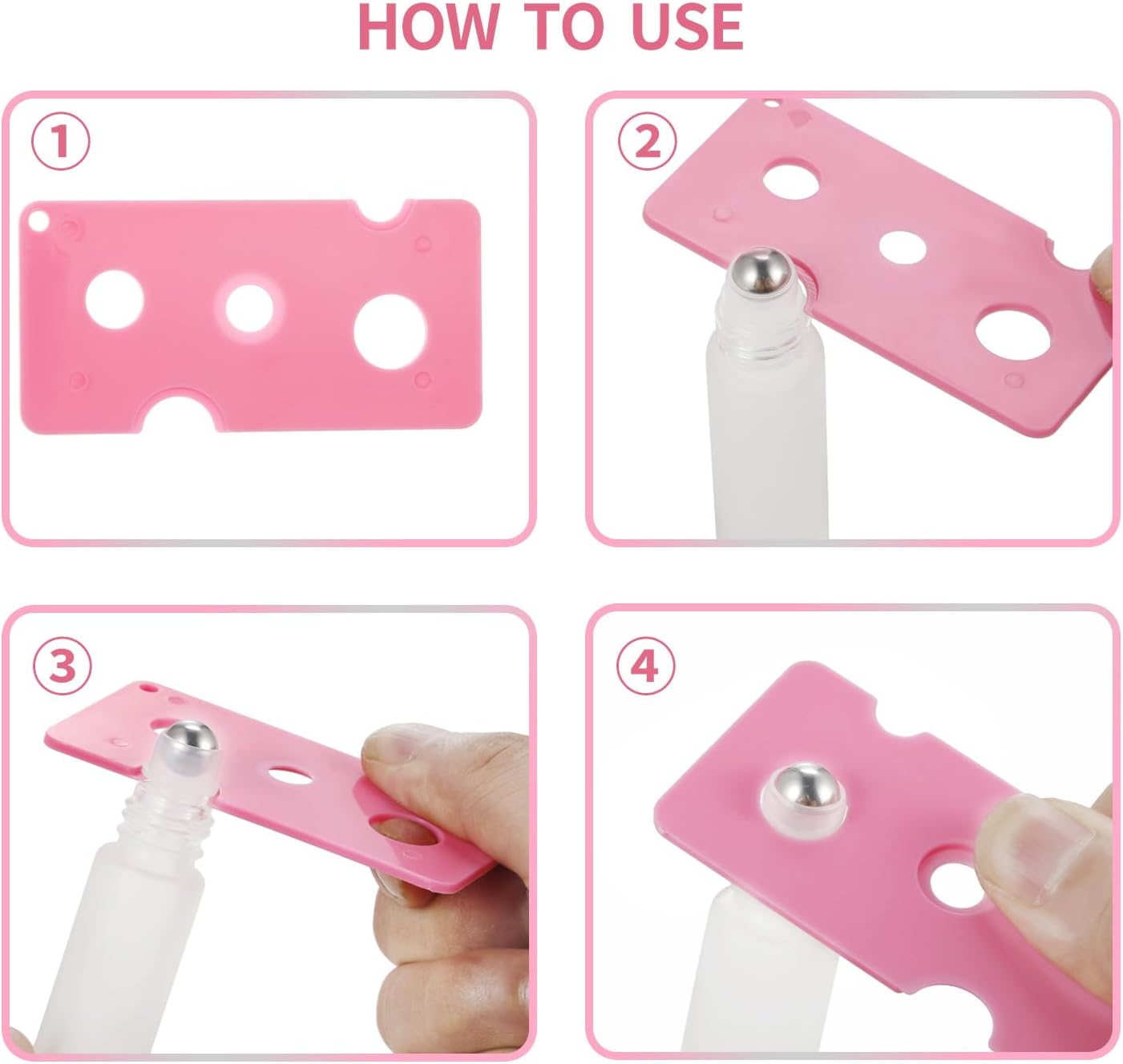 12 Pack Essential Oil Roller Bottles,10ml 0.34oz Empty Frosted Glass Roller Bottles with Stainless Steel Roller Balls and Caps Refillable Container for Perfume Roll on Bottles (12 Pack Silver Caps)