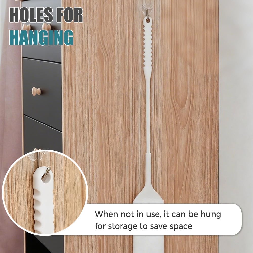 Retractable Gap Dust Cleaner, Bendable Microfiber Duster for Household Flat Duster for Under Appliances, Retractable Gap Dust Cleaning Artifact Extendable Dusters with Nonwoven Fabric (1, White)