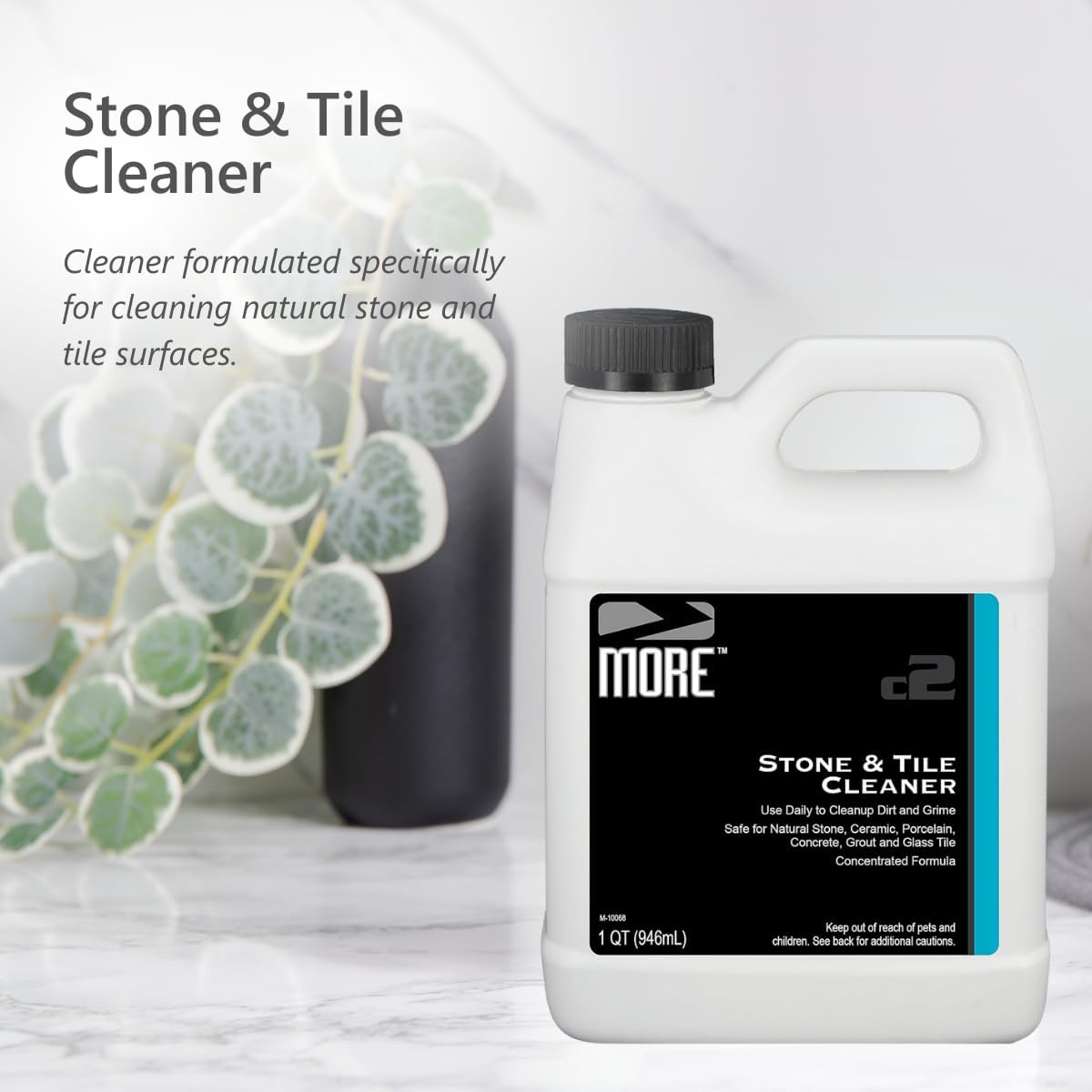 MORE - Stone & Tile Cleaner - Grout & Floor Cleaner for Natural Stone, Marble, Concrete, Ceramic, & Porcelain - Water-Based Grout Cleaner for Tile Floors - Concentrated Formula - pH Neutral - 32oz