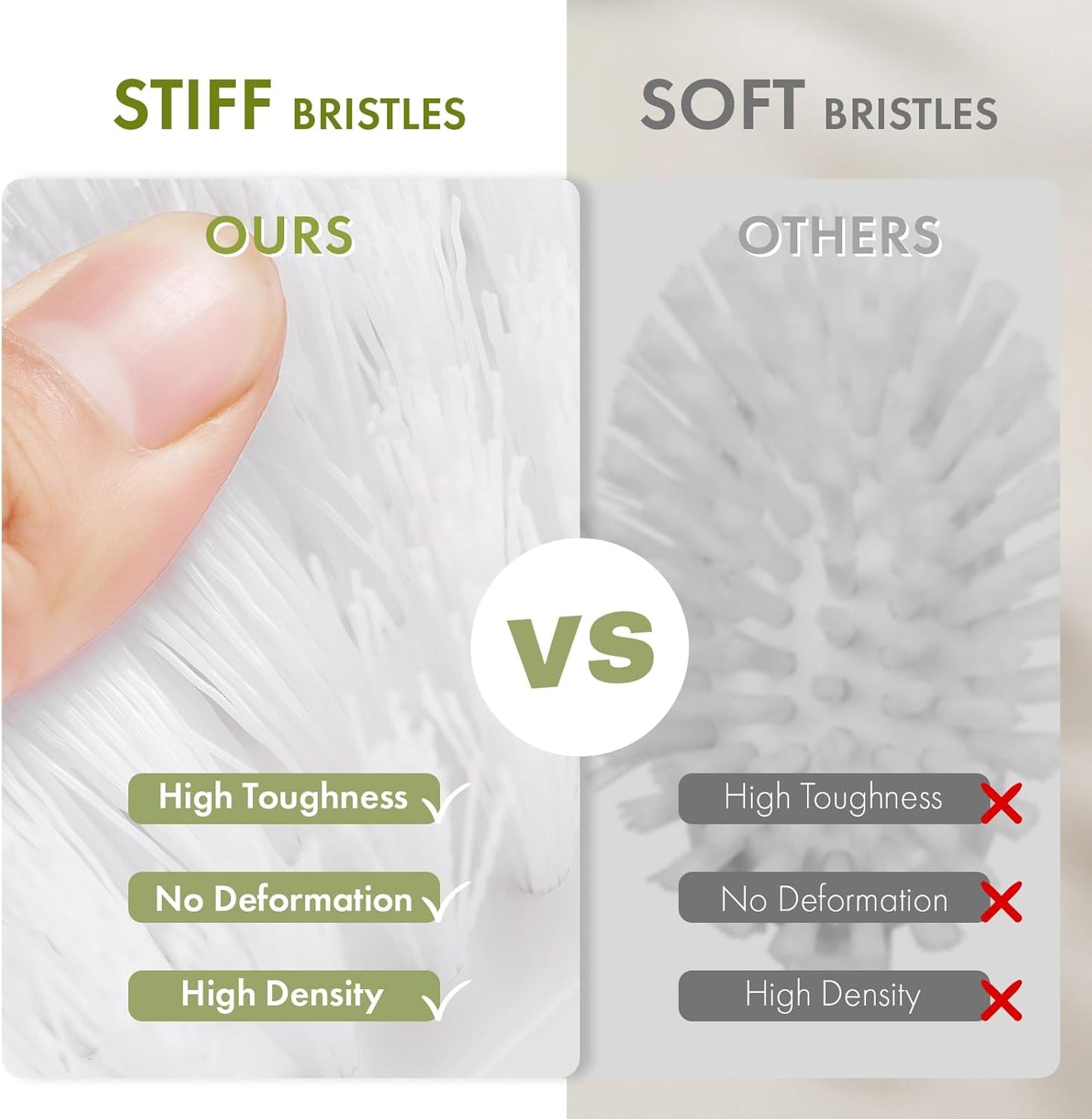 Amazer Scrub Brush for Cleaning Comfort Grip Shower Scrubber Flexible Stiff Bristles with Handle Heavy Duty Cleaner Brush for Tub Sink Carpet Floor - Pack of 2 (Blue+Green)