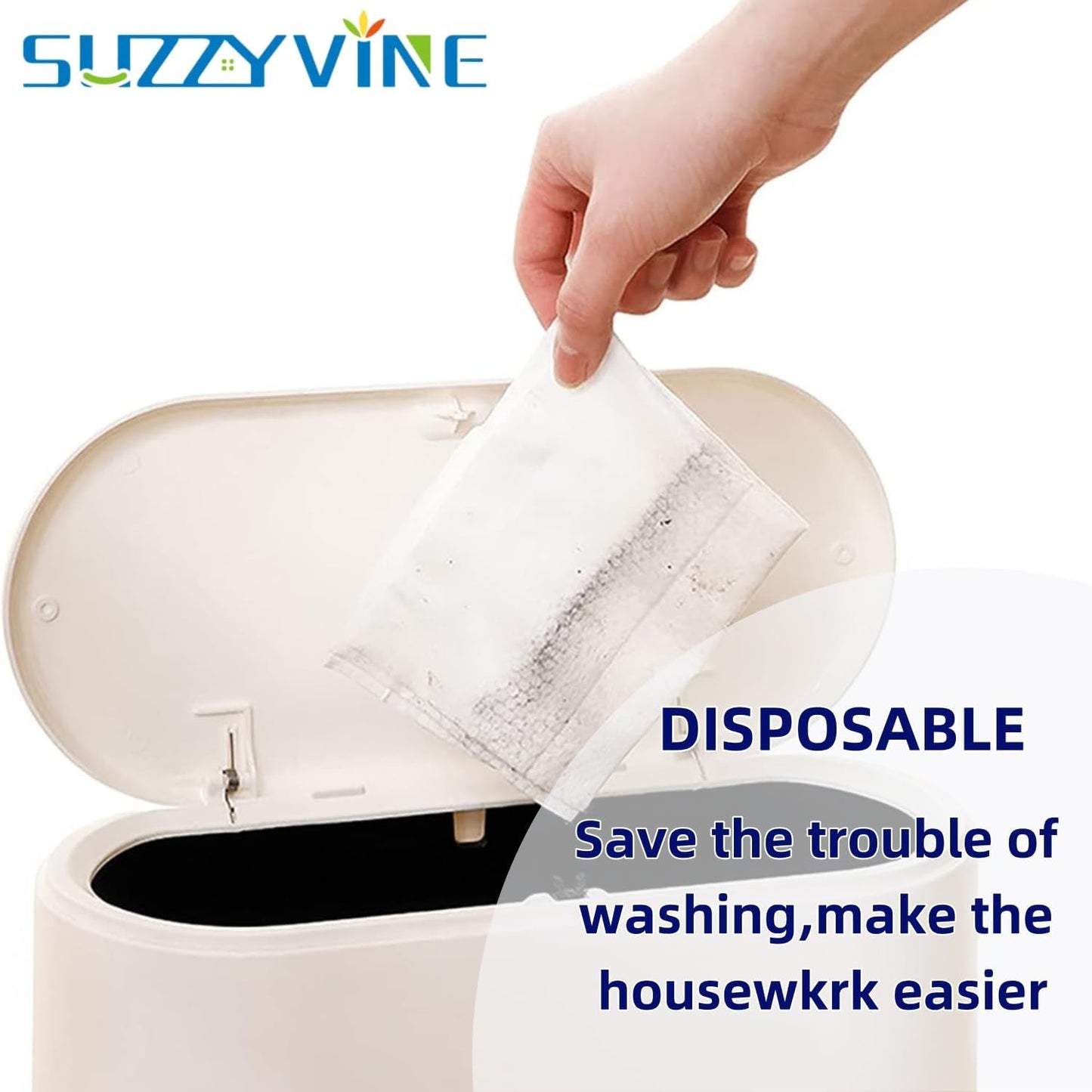 SUZZYVINE Dry Sweeping Cloths Mop Refills Disposable Floor Cleaning Wipes Compatible with Swiffer Sweeper, Unscented, 7.87"x11.81", Total 160 Count