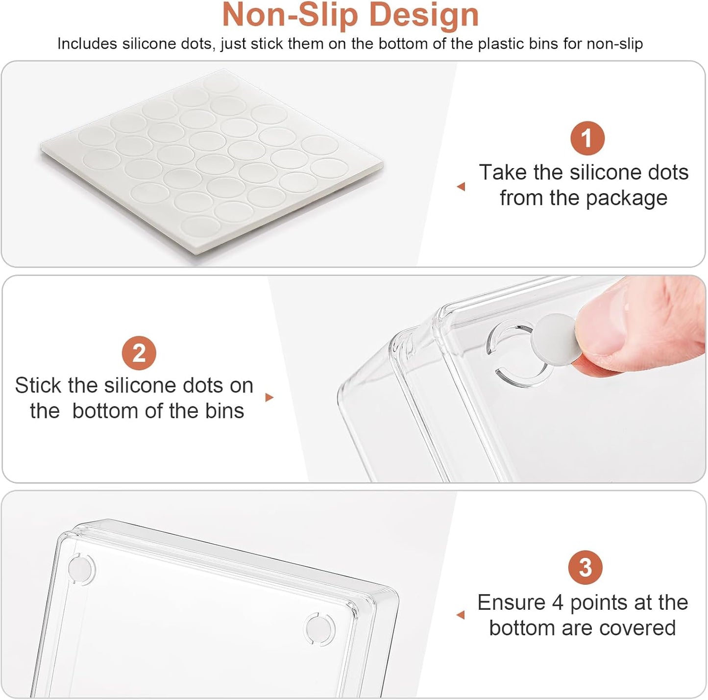 SMARTAKE 6 PCS Clear Plastic Drawer Organizers Set, Large Size Non-Slip Desk Drawer Organizer, 2-Size Versatile Bathroom and Vanity Drawer Organizer Trays for Makeup, Bedroom, Office, Kitchen Utensils