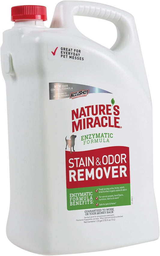 Nature's Miracle Stain and Odor Remover for Dogs, Odor Control Formula, Refill, 1.33 Gal