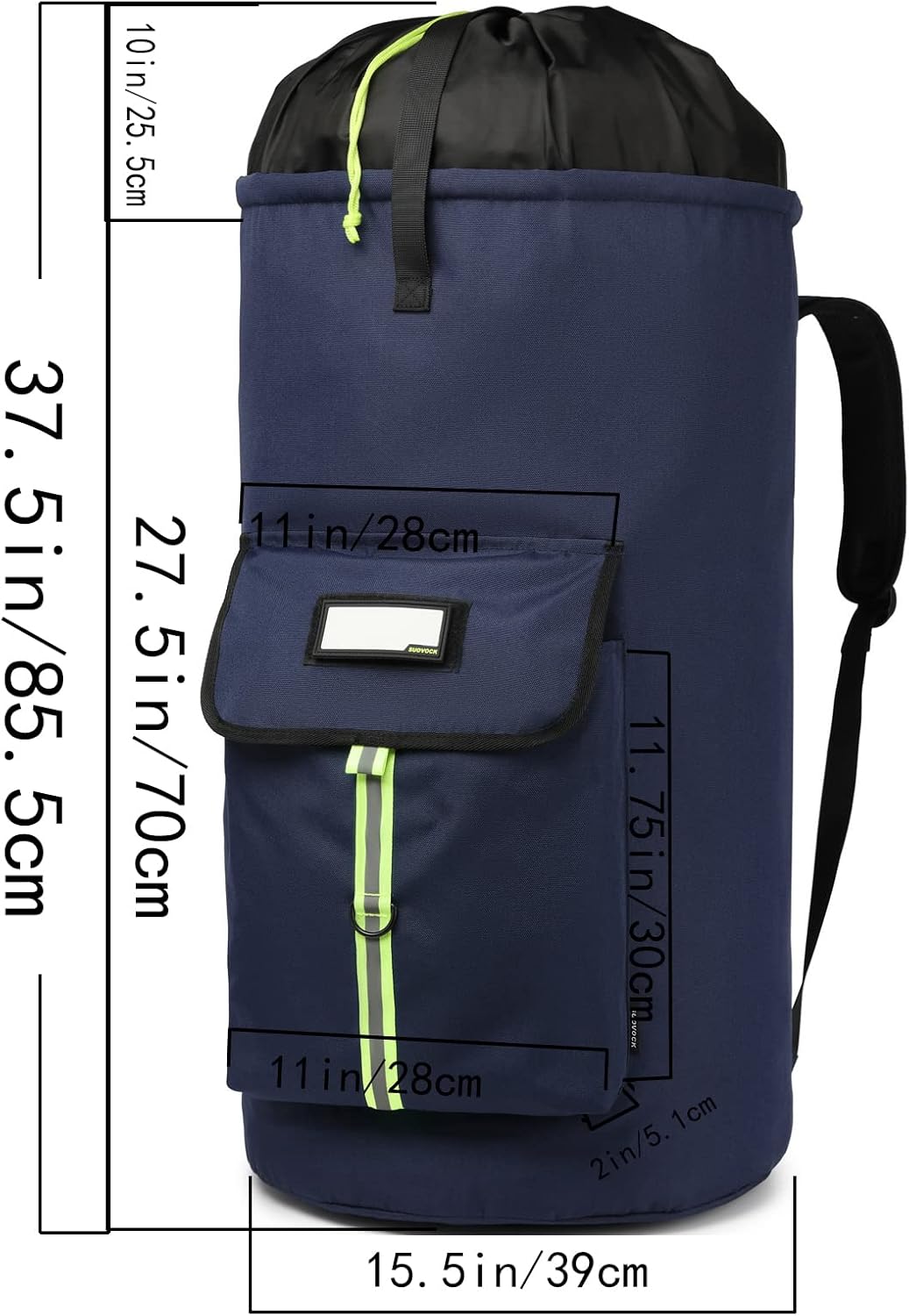 laundry bag backpack,extra-large heavy duty laundry bags,laundry backpack for college students,drawstring closure (Dark blue laundry bag backpack)